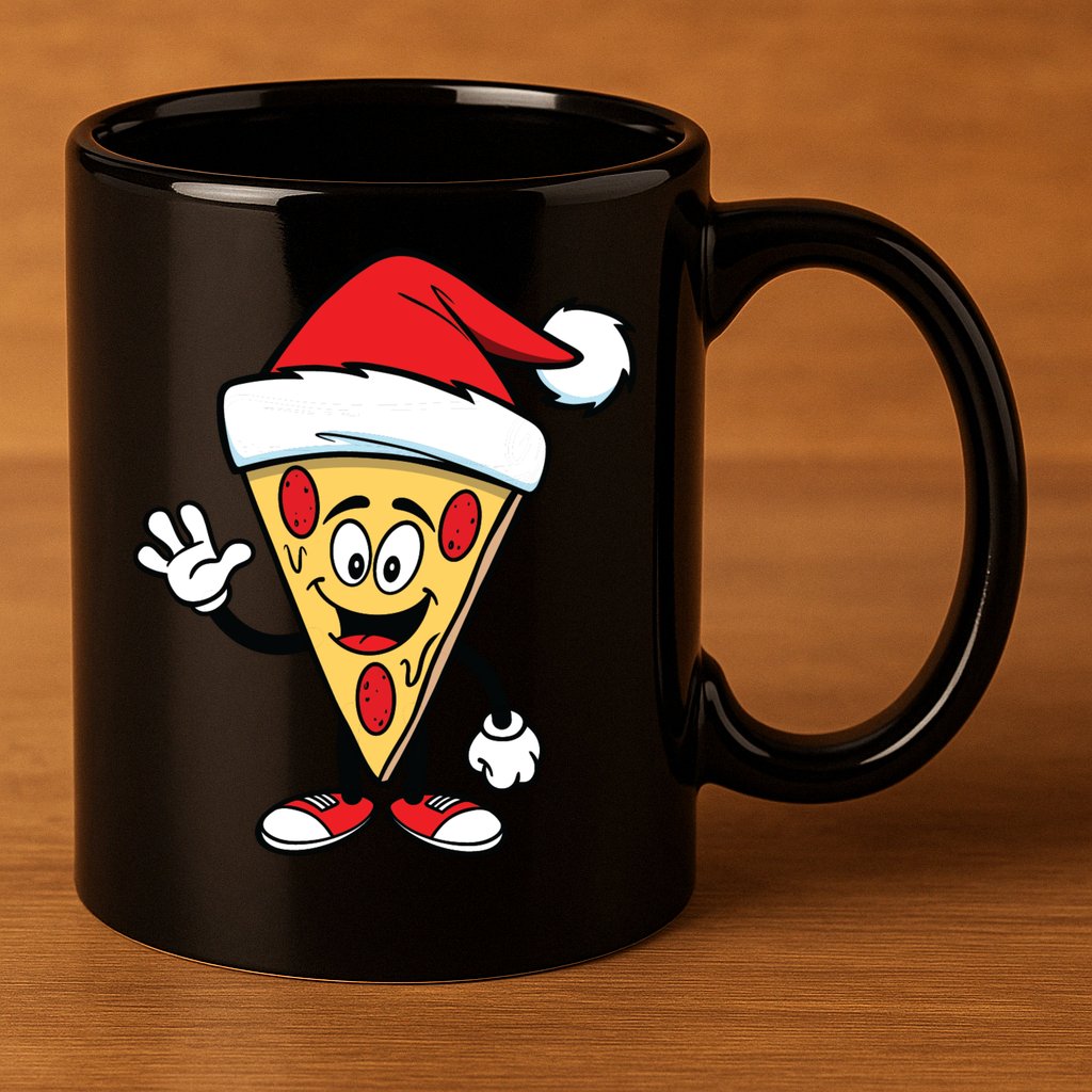 Pizza Santa 11oz C Handle Ceramic Mug