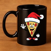 Pizza Santa 11oz C Handle Ceramic Mug