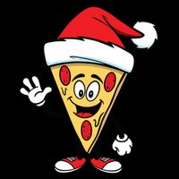 Pizza Santa Drawstring Bag