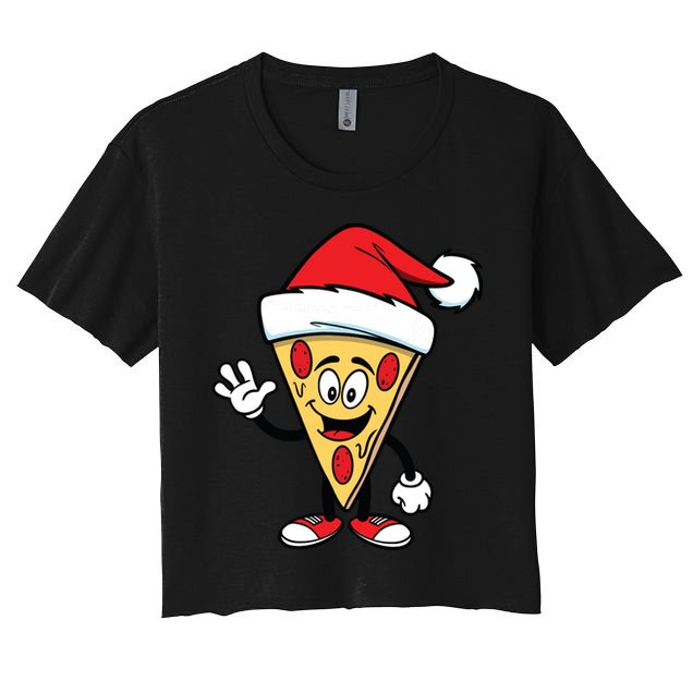 Pizza Santa Crop Top
