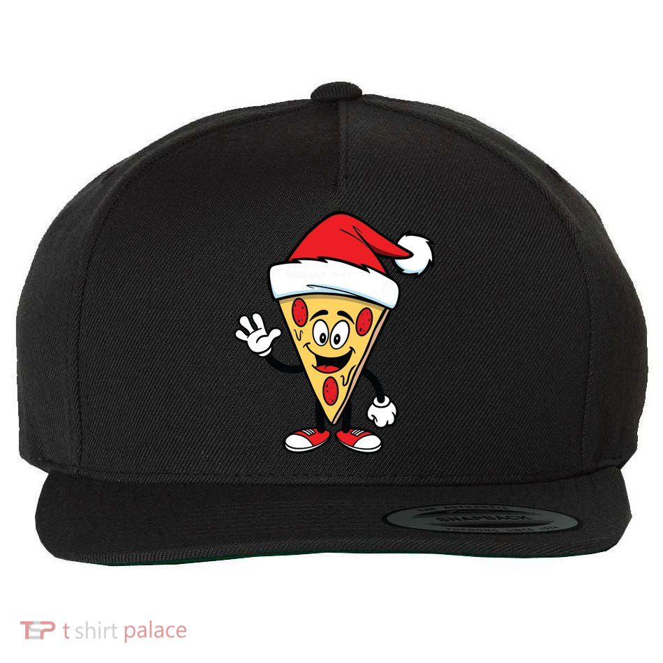 Pizza Santa Wool Snapback Cap