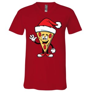 Pizza Santa V-Neck T-Shirt