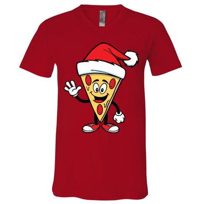 Pizza Santa V-Neck T-Shirt