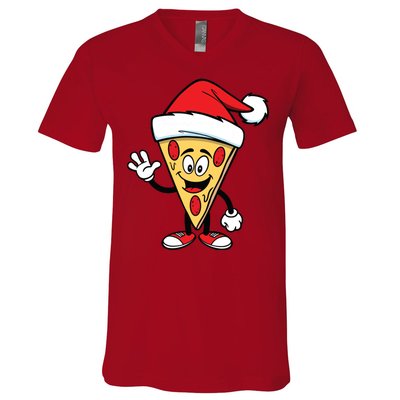 Pizza Santa V-Neck T-Shirt