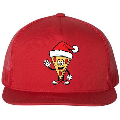 Pizza Santa Flat Bill Trucker Hat