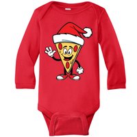 Pizza Santa Baby Long Sleeve Bodysuit