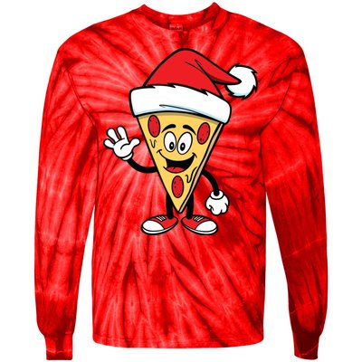 Pizza Santa Tie-Dye Long Sleeve Shirt