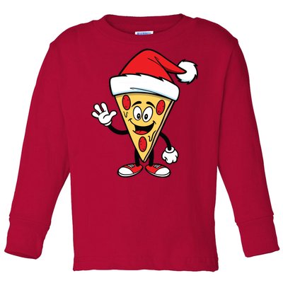 Pizza Santa Toddler Long Sleeve Shirt