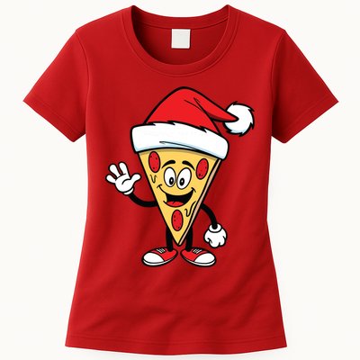 Pizza Santa Womens T-Shirt