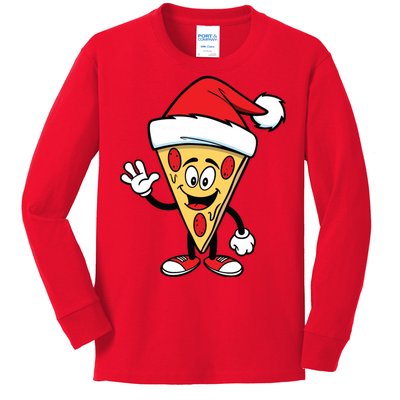 Pizza Santa Kids Long Sleeve Shirt