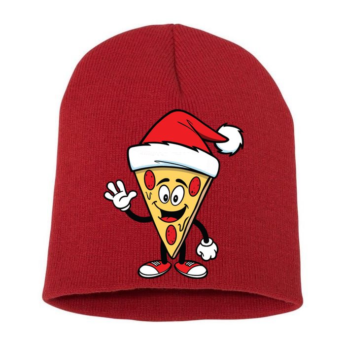 Pizza Santa Short Acrylic Beanie