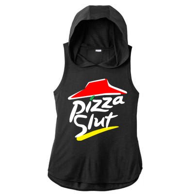 Pizza Slut Ladies PosiCharge Tri-Blend Wicking Draft Hoodie Tank