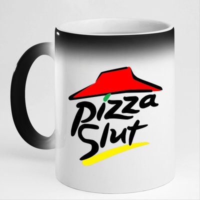 Pizza Slut 11oz Black Color Changing Mug