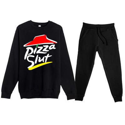 Pizza Slut Premium Crewneck Sweatsuit Set