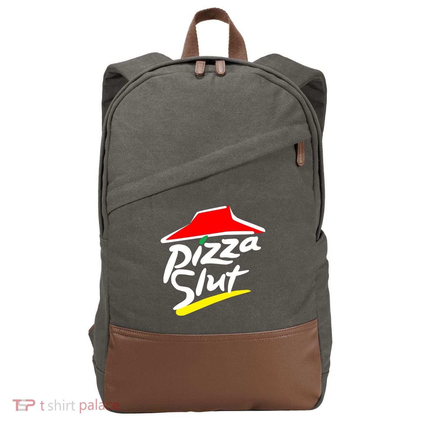 Pizza Slut Cotton Canvas Backpack