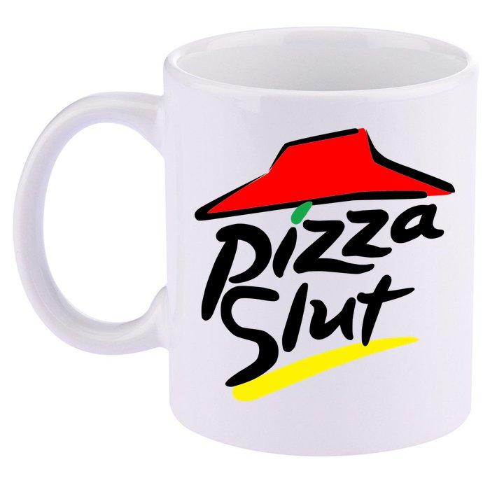 Pizza Slut 11oz C Handle Ceramic Mug