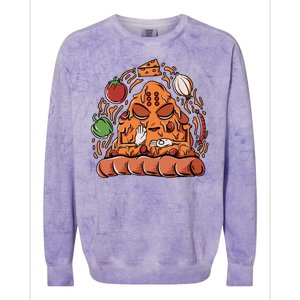 Pizza Warrior Colorblast Crewneck Sweatshirt