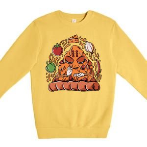 Pizza Warrior Premium Crewneck Sweatshirt