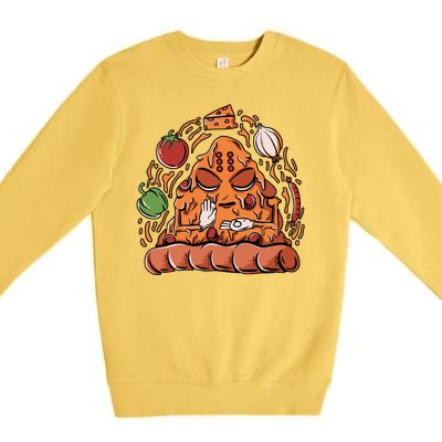 Pizza Warrior Premium Crewneck Sweatshirt