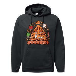 Pizza Warrior Performance Fleece Hoodie