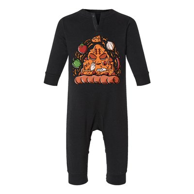 Pizza Warrior Infant Fleece One Piece