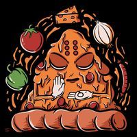 Pizza Warrior Sustainable Bucket Hat