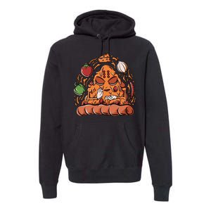 Pizza Warrior Premium Hoodie