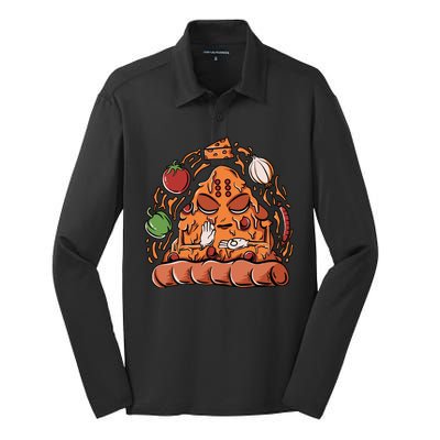 Pizza Warrior Silk Touch Performance Long Sleeve Polo