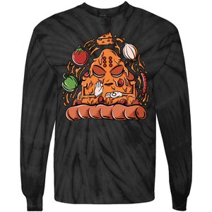 Pizza Warrior Tie-Dye Long Sleeve Shirt