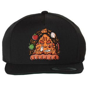 Pizza Warrior Wool Snapback Cap