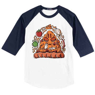 Pizza Warrior Baseball Sleeve Shirt