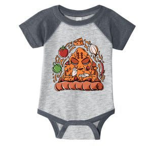 Pizza Warrior Infant Baby Jersey Bodysuit