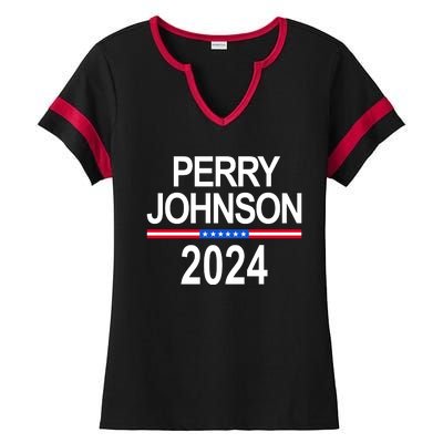 Perry Johnson 2024 Election Ladies Halftime Notch Neck Tee