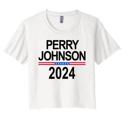 Perry Johnson 2024 Election Women's Crop Top Tee