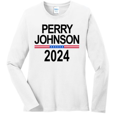 Perry Johnson 2024 Election Ladies Long Sleeve Shirt