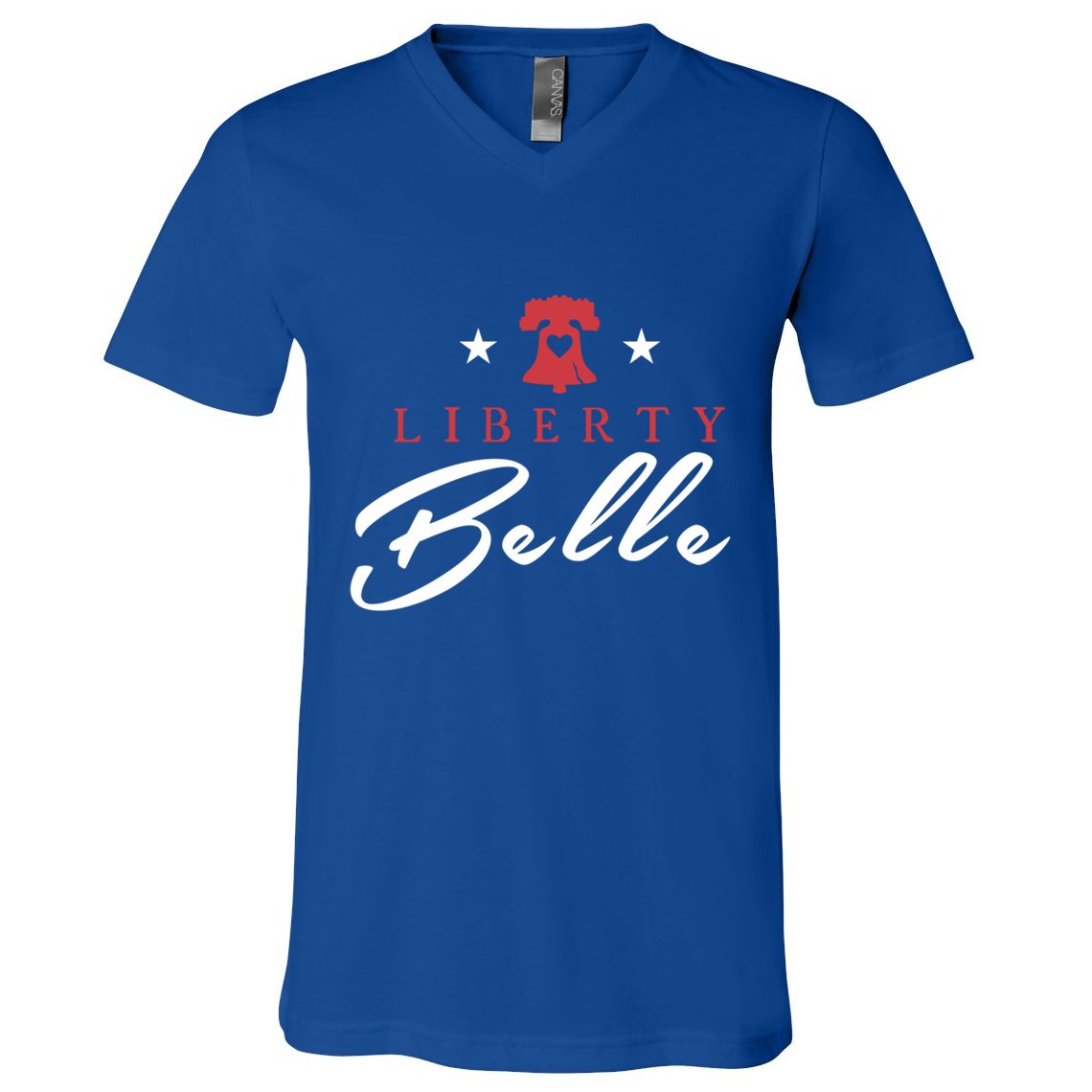 Patriotic July 4th Independence Day Liberty Belle Usa Party Gift V-Neck T-Shirt