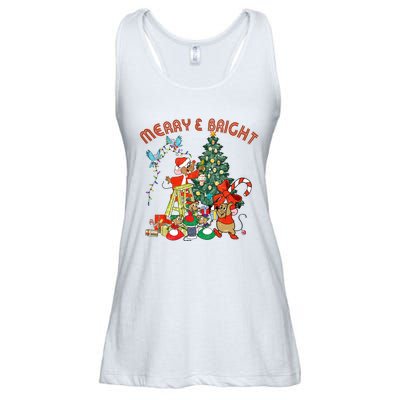 Princess Jaq And Gus Christmas Tree Lights Ladies Essential Flowy Tank