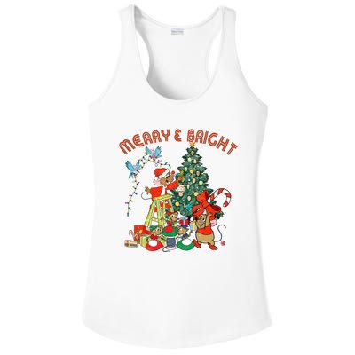 Princess Jaq And Gus Christmas Tree Lights Ladies PosiCharge Competitor Racerback Tank