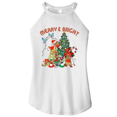 Princess Jaq And Gus Christmas Tree Lights Women's Perfect Tri Rocker Tank