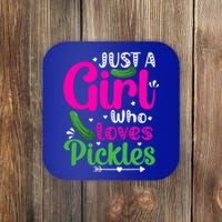 Pickle Just A Who Loves Pickles Vegan Gift Coaster