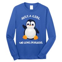 Penguin Just A Who Loves Penguins Gift Long Sleeve Shirt