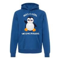 Penguin Just A Who Loves Penguins Gift Premium Hoodie