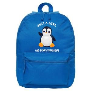 Penguin Just A Who Loves Penguins Gift 16 in Basic Backpack