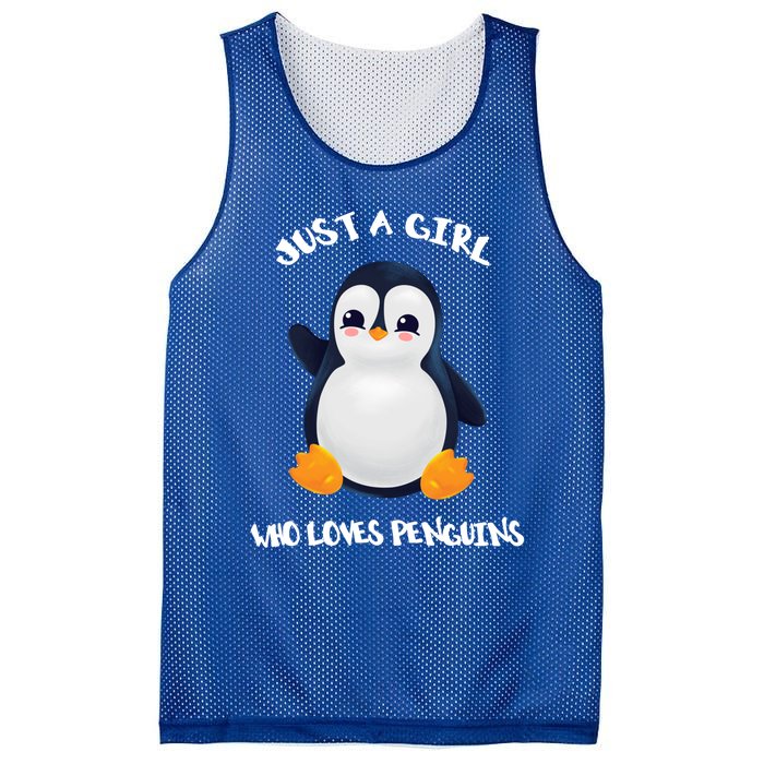 Penguin Just A Who Loves Penguins Gift Mesh Reversible Basketball Jersey Tank