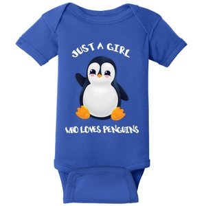 Penguin Just A Who Loves Penguins Gift Baby Bodysuit