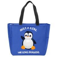 Penguin Just A Who Loves Penguins Gift Zip Tote Bag