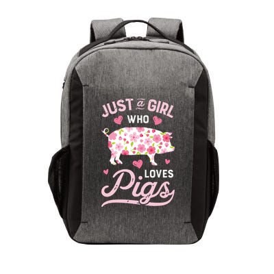 Pig Just A Girl Who Loves Pigs Women Farmer Farm Flower Vector Backpack