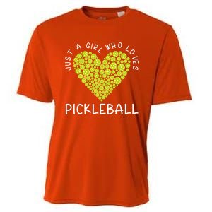 Pickleball Just A Who Loves Pickleball Funny Gift Cooling Performance Crew T-Shirt