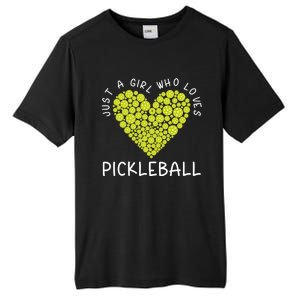 Pickleball Just A Who Loves Pickleball Funny Gift Tall Fusion ChromaSoft Performance T-Shirt