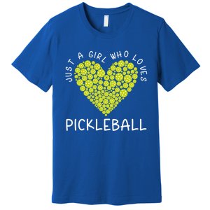 Pickleball Just A Who Loves Pickleball Funny Gift Premium T-Shirt